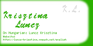 krisztina luncz business card